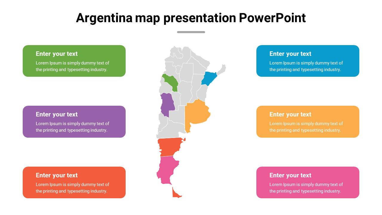 Professional Argentina map presentation PowerPoint